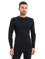 Термофутболка мужская (свитшот) Norveg для охоты и рыбалки серии HUNTER (blk)