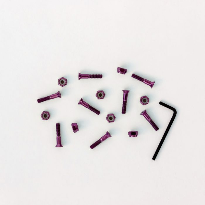Винты Footwork SHINY PURPLE шестигранник, с ключом