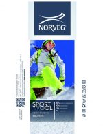 NORVEG SPORT WOOL Носки женские высокие цвет голубой + серый