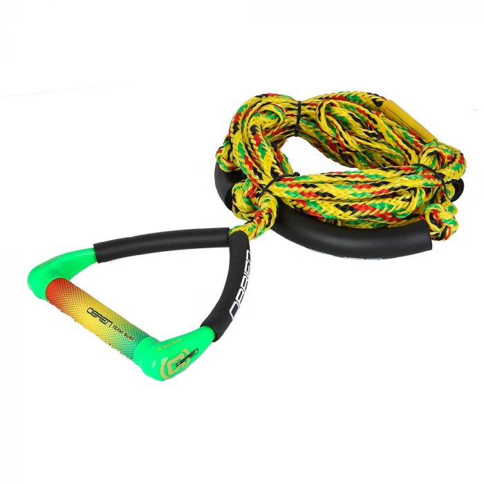 Surf_rope_rasta Фал+рукоятка вейксерф Obrien 9" Team Surf Rope