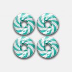 Комплект колес Footwork SWIRL MINT (53 мм, 99A, Форма Classic)
