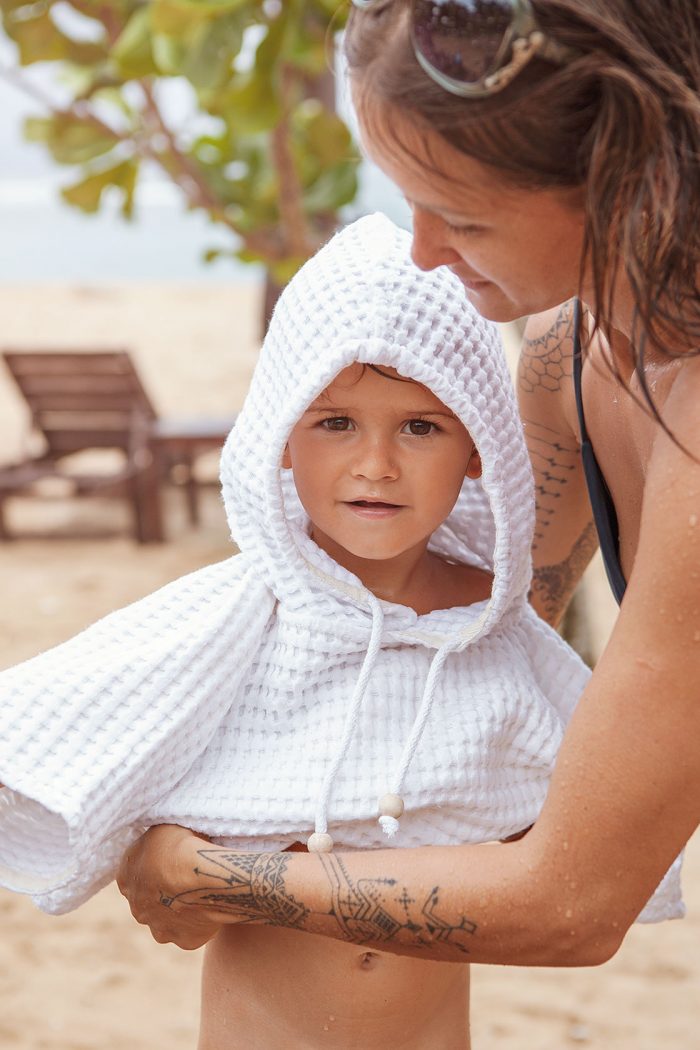 cmk-kids1 Пончо Cuddle Me Kind детское вафельное