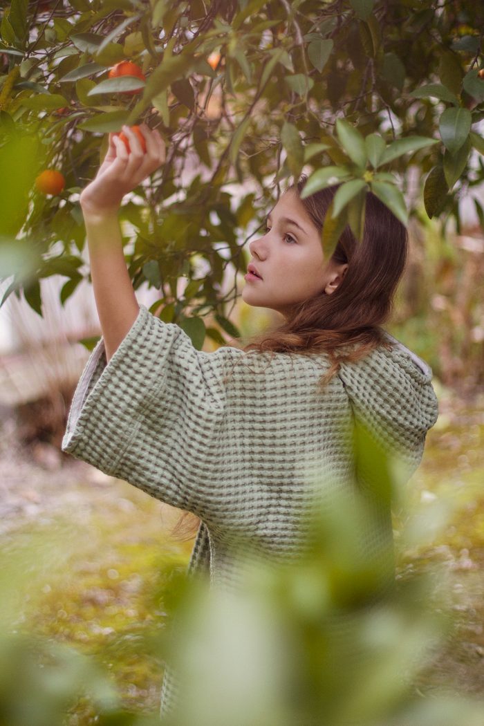 cmk-kids12 Пончо Cuddle Me Kind детское вафельное