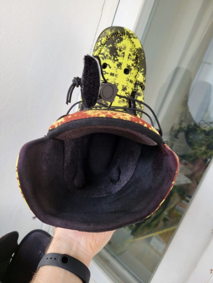 Крепления для вейкборда Slingshot RAD + boots blk/yellow USED=v.good (27cm)