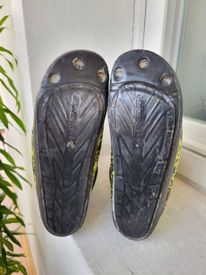 Крепления для вейкборда Slingshot RAD + boots blk/yellow USED=v.good (27cm)