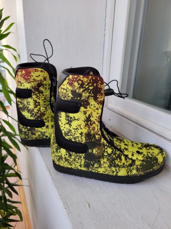Крепления для вейкборда Slingshot RAD + boots blk/yellow USED=v.good (27cm)