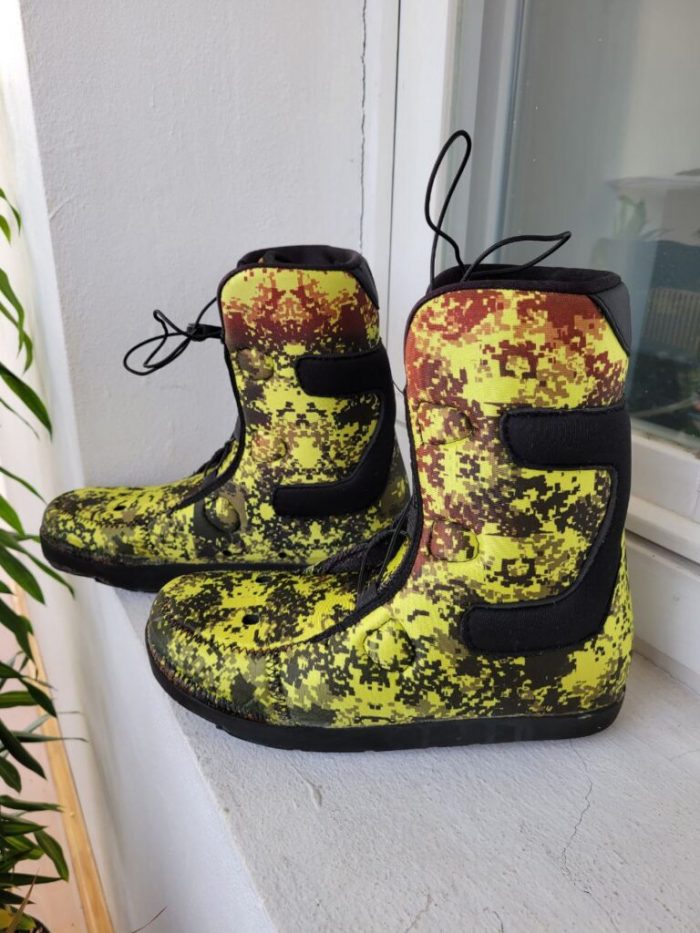 Крепления для вейкборда Slingshot RAD + boots blk/yellow USED=v.good (27cm)