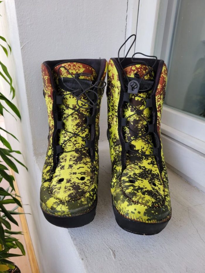Крепления для вейкборда Slingshot RAD + boots blk/yellow USED=v.good (27cm)