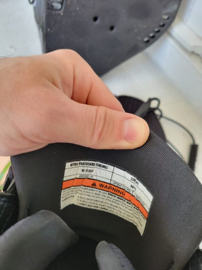 Крепления Jobe Nitro blk US (10-11) Used