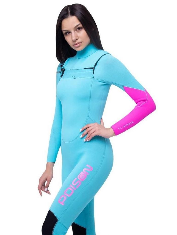 Гидрокостюм жен Poison A-Scale 4/3мм GBS CZ l.blue