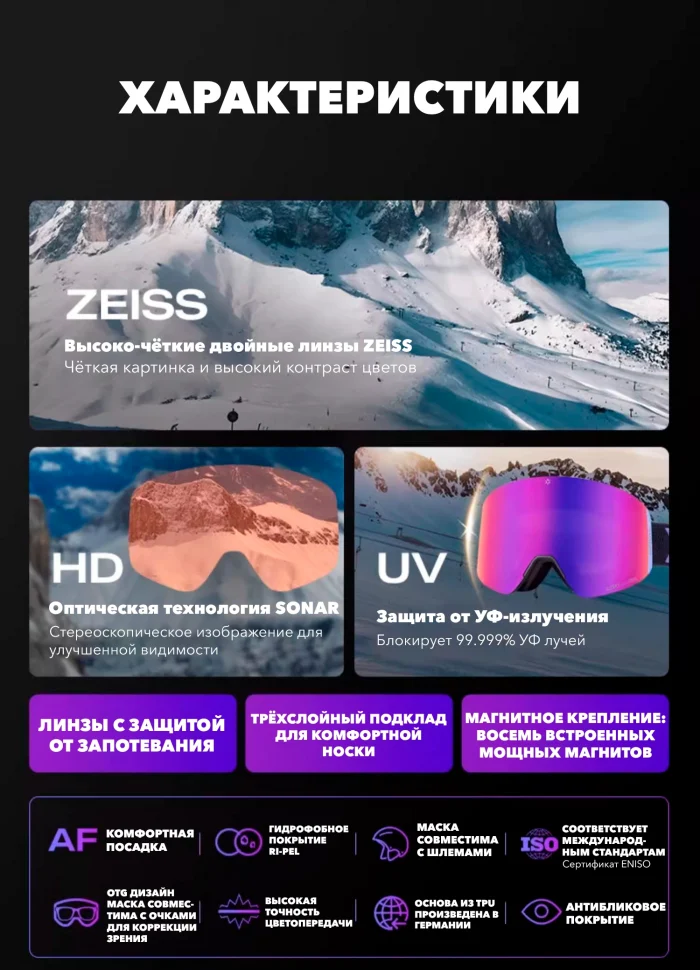 Маска сноубордическая LDSki PEREGRINUS