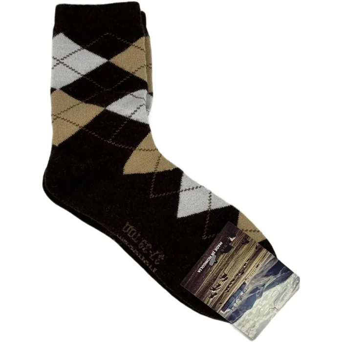 7195984393 Носки TOD из монгольской шерсти "Ромбы" — изображение 1