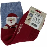 Носки TOD из монгольской шерсти Красный "Санта"