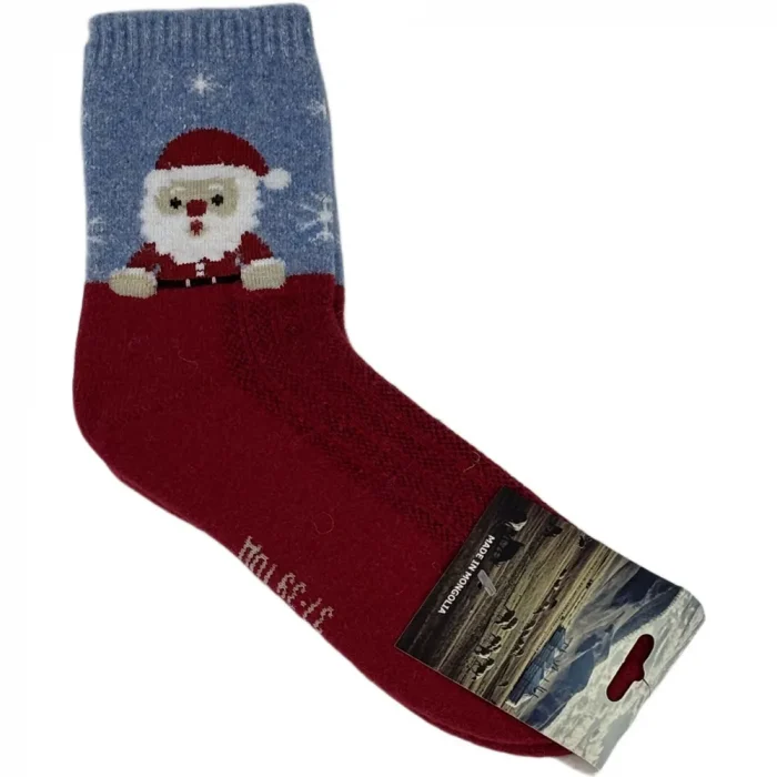 Носки TOD из монгольской шерсти Красный "Санта" Носки TOD из монгольской шерсти Красный "Санта"