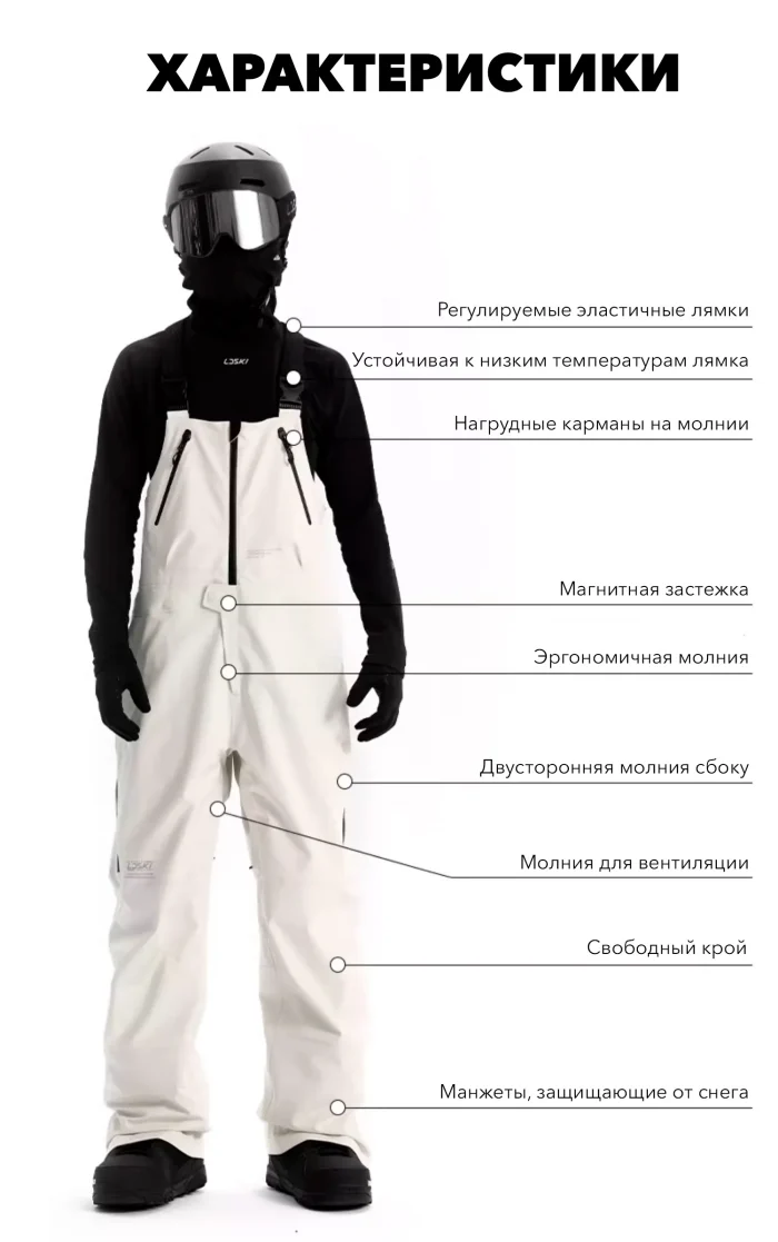 Полу-комбинезон сноубордический LDSki SHINE 2.0