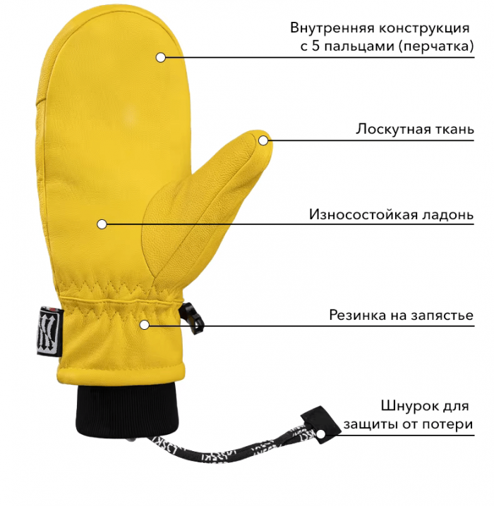 Сноубордические варежки LDSki Retro