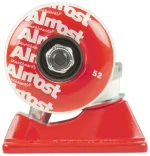 Комплект подвесок и колес TENSOR Almost Repeat Truck & Wheel Combo raw/red