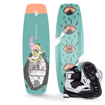 Комплект Вейкборд Liquid Force PEAK park ss23 + Крепления для вейкборда Liquid Force HOOK 6X ss24