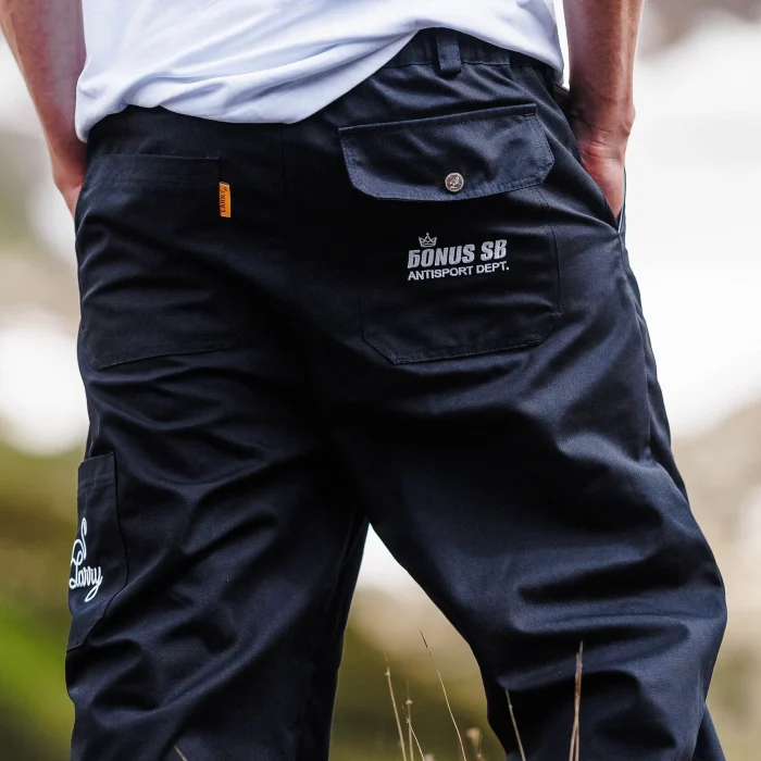 Черные городские Штаны Bonus snowboards x Larry pants Canvas
