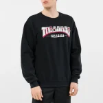 Свитшот Trasher black chest exaggerated letters logo