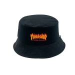 Шляпа Trasher Black Flame LOGO Print Fisherman’s Hat