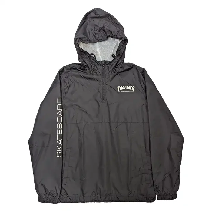 Куртка с капюшоном Trasher blk, block cold-proof hooded jacket