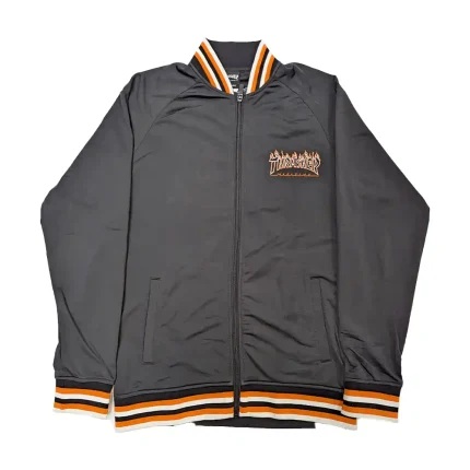 Толстовка на молнии Trasher Black Flame Logo