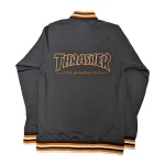 Толстовка на молнии Trasher Black Flame Logo