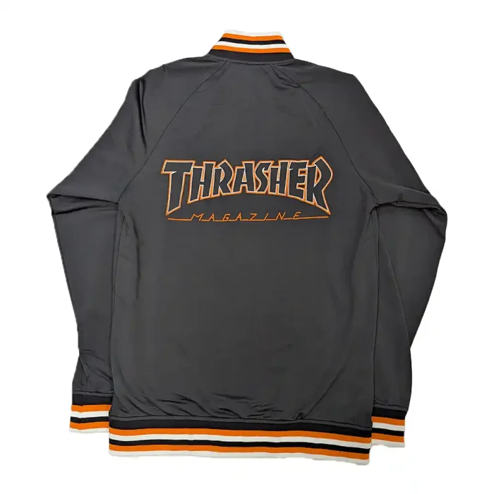 Толстовка на молнии Trasher Black Flame Logo