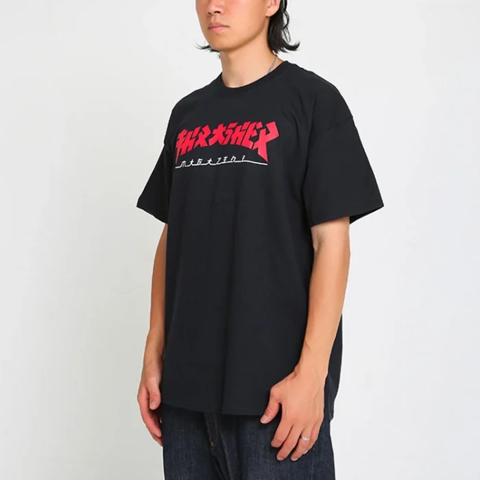 Футболка Trasher Japanese LOGO Godzilla blk