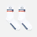 Anteater white stripes socks