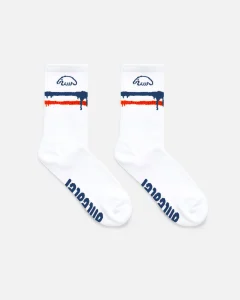 Anteater white stripes socks