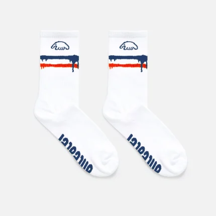 Anteater white stripes socks