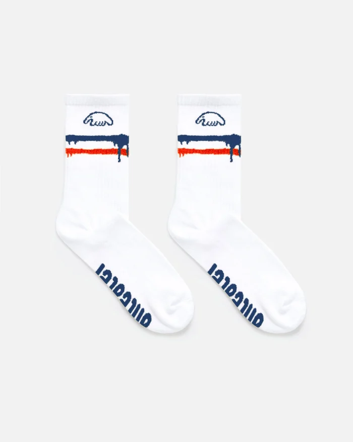 Anteater white stripes socks