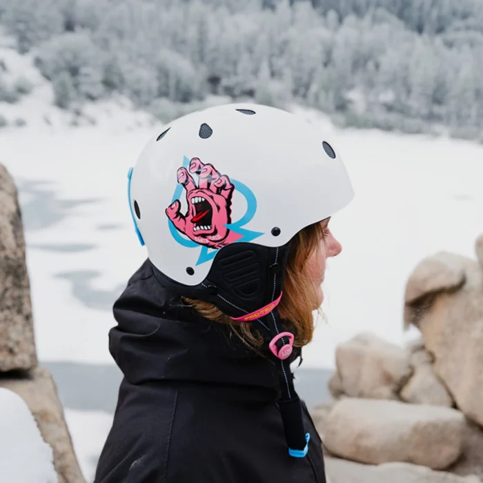 LOW PRO Snow Certified Helmet - Santa Cruz Signature Edition - Gloss White