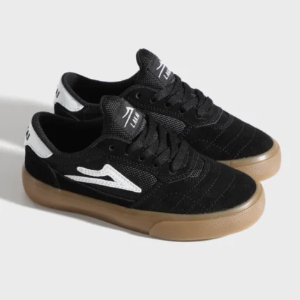 Детские кеды Lakai-Cambridge-Kids-Skate-Shoes-black-gum-suede