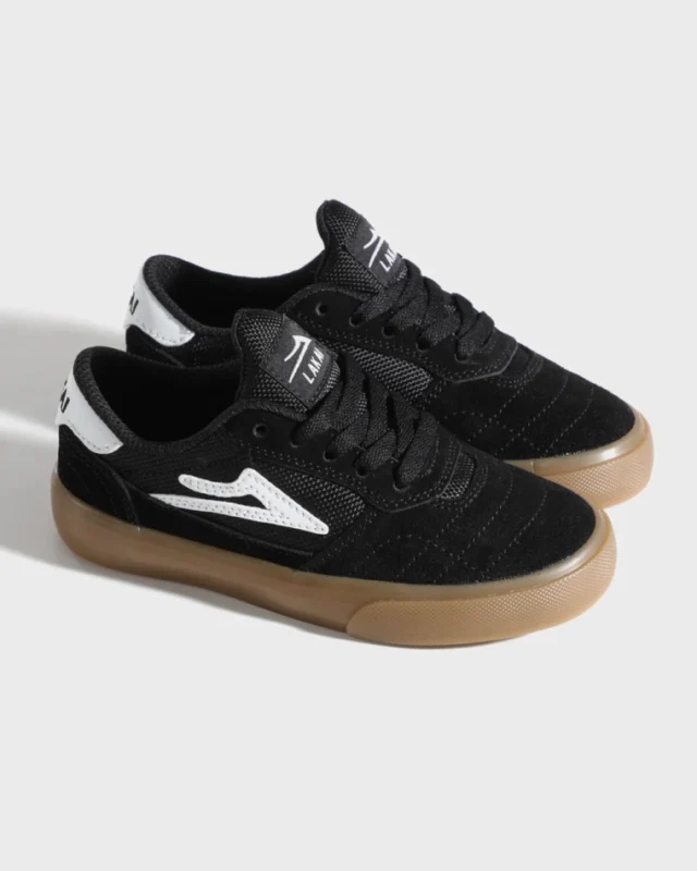 Детские кеды Lakai-Cambridge-Kids-Skate-Shoes-black-gum-suede