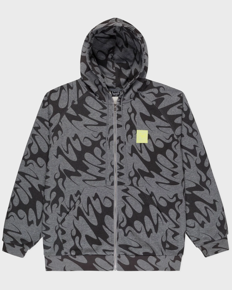 5.1-Lakai-_-Ripndip-Flame-Zip-Up-Hoodie-_Gray_ Худи RIPNDIP X LAKAI Flame grey — изображение 1