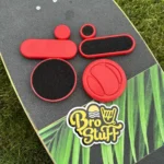 Перчатки со слайдерами для лонгборда BroStuff black sliders red