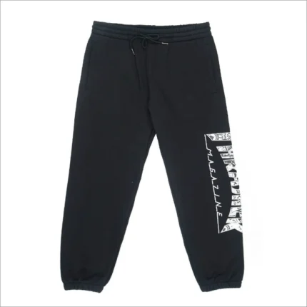 Заполнитель Штаны Thrasher Union sweatpants black and green